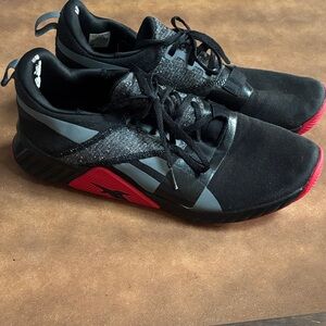 Reebok Black and Red Athletic Sneakers